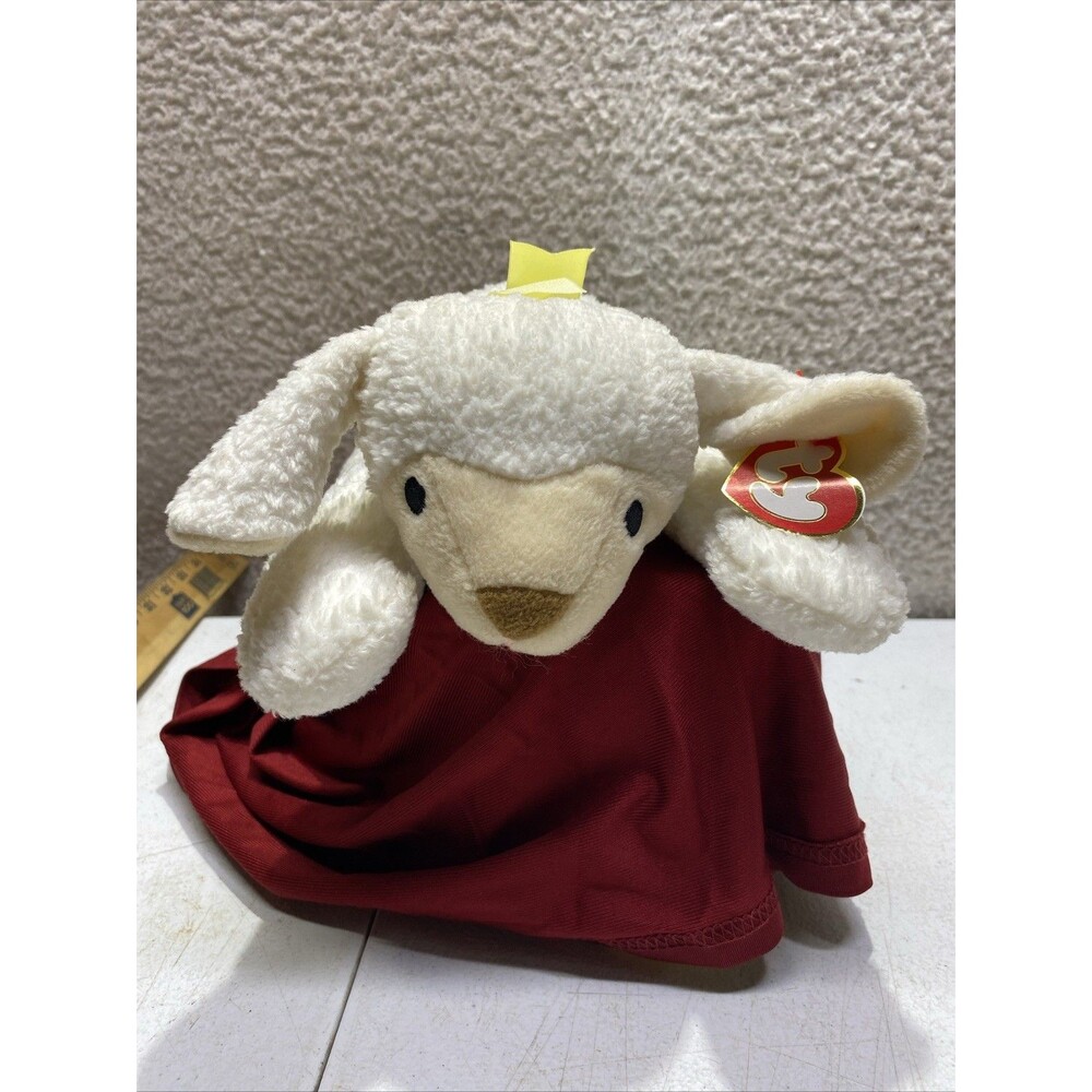 TY Pillow Pals Vintage BaBa Lamb White Sheep Plush Floppy Stuffed Animal 1996